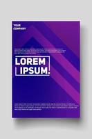 plantilla de diseño de portada con líneas abstractas modernas vector