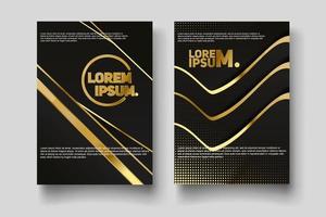 Plantilla de diseño de portada con líneas abstractas modernas vector