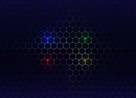 hexagonal pattern in gradient color vector