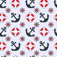 Seamless nautical pattern with anchors