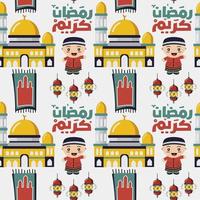 Islamic seamless pattern for ramadan vector