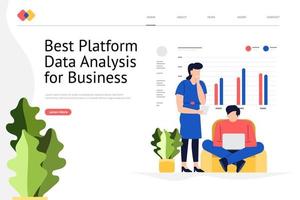 sitio web de análisis de datos vector