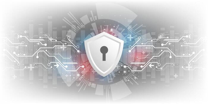 Vector technology background in the concept of security systems.