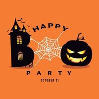 Happy Boo Party illustration vector