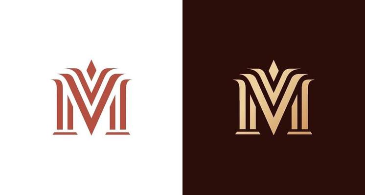 Letter M Monogram Clipart Vector, Letter M Mm Monogram Logo Design Minimal,  Logo, M, Mm PNG Image For Free Download