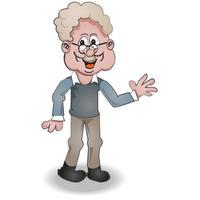 grandpa cartoon character vector