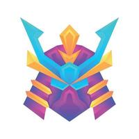 Creative colorful gradient samurai vector concept design template
