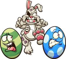 Zombie Easter bunny vector