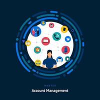 Account management skills wanted vector