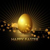 elegant golden easter egg background vector