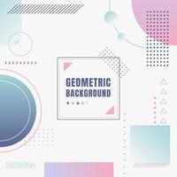 Abstract modern pastel color geometric composition forms on white background vector