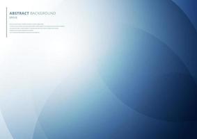 Abstract geometric blue circles overlapping background with lighting space for your text. vector