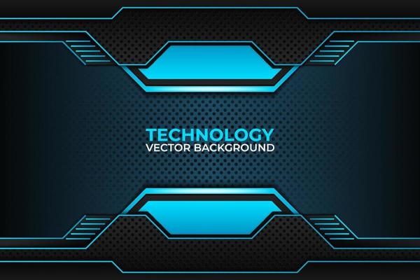 Black and blue background design, technology corporate business template.