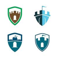 Castle logo images set vector