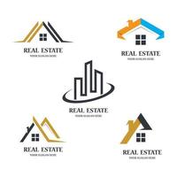 Real estate logo images set vector