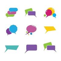 Speech bubble logo images set vector