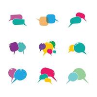 Speech bubble logo images set vector