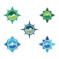 Compass logo images set vector