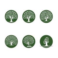 Tree logo images design set vector