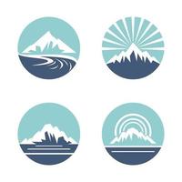 Mountain logo images set vector