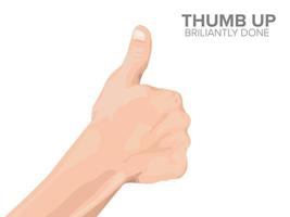 Thumbs up brillantemente hecho ilustración gráfica vector
