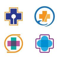 Medical care logo images set vector