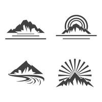 Mountain logo images set vector