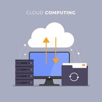 servicios de computación en la nube vector
