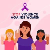 detener la violencia contra la mujer concepto