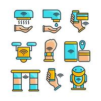 Supporting Technology Icon Set vector