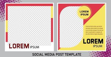 Editable Post Template Social Media Banners for Digital Marketing. Promotion Brand Fashion. Stories. Streaming. Vector Illustration - Vector