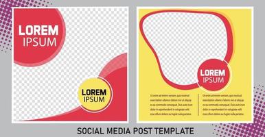Editable Post Template Social Media Banners for Digital Marketing. Promotion Brand Fashion. Stories. Streaming. Vector Illustration - Vector