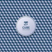 Abstract 3D cube pattern. 3D geometric blue background and texture. vector