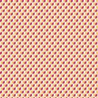 Geometric 3D seamless pattern orange cubes shapes on white background. vector