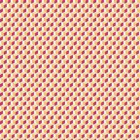 Geometric 3D seamless pattern orange cubes shapes on white background. vector