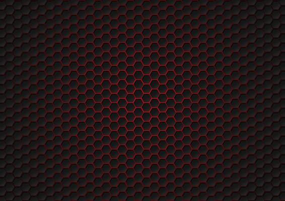 Abstract black hexagon pattern, futuristic texture