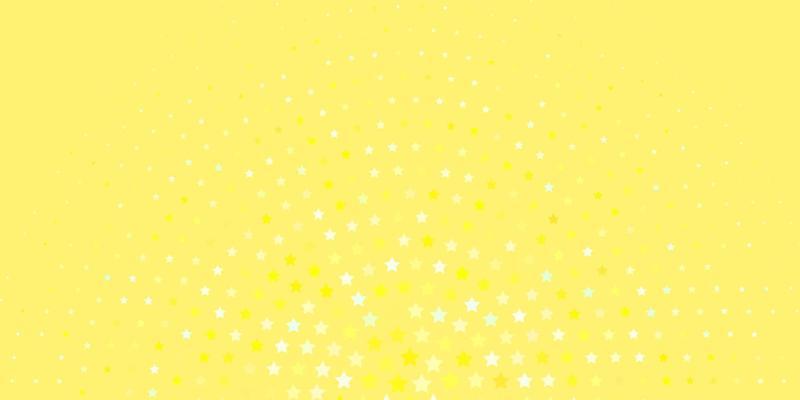 Light Green, Yellow vector pattern with abstract stars.