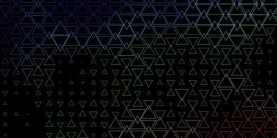 Dark Multicolor vector texture with lines, triangles.