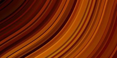 Dark Orange vector backdrop with bent lines.