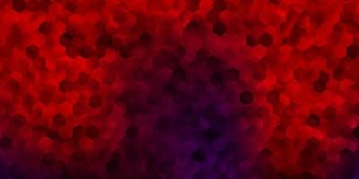Dark blue, red vector pattern with hexagons.