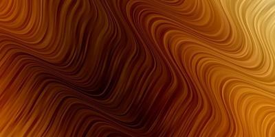 Dark Orange vector template with curved lines.