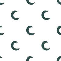 Vector seamless night pattern with moons. Abstract shape texture.