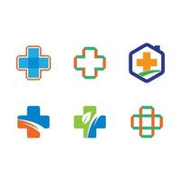 Medical care logo images set vector