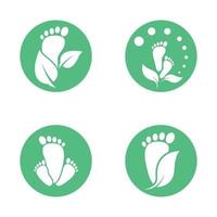 Foot care logo images vector