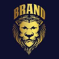 Gold Lion King Design for Brand Business vector