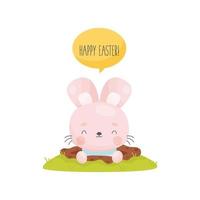 happy easter bunny vector