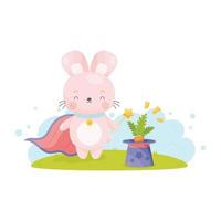 happy easter bunny vector