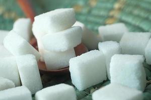 Close up of sugar cubes