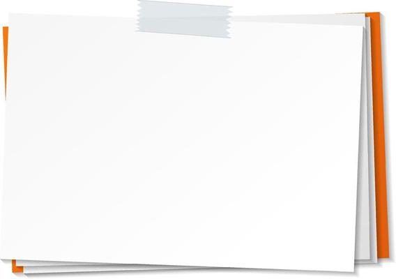 Empty paper note template stick with tape