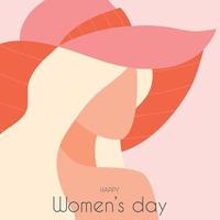 tarjeta del día de la mujer feliz vector
